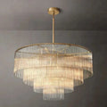 Amad  Round Glass Rod Chandelier