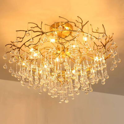 TLL Arcadia Branch Brass Chandelier