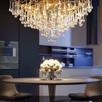 TLL Arcadia Branch Brass Chandelier
