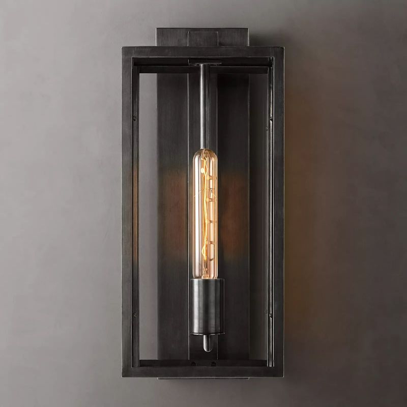 Meet Lighting Beckman Vintage 1-Light Steel & Glass Wall Sconce
