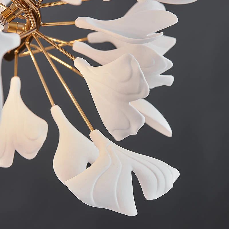 TLL Ginkgo Rings Linear Branch Chandelier