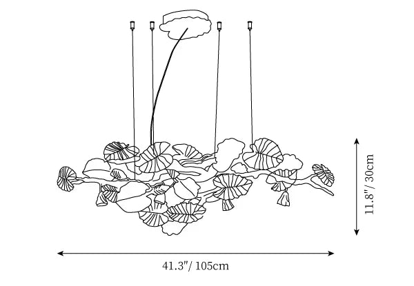 TLL Gold Leaf Chandelier