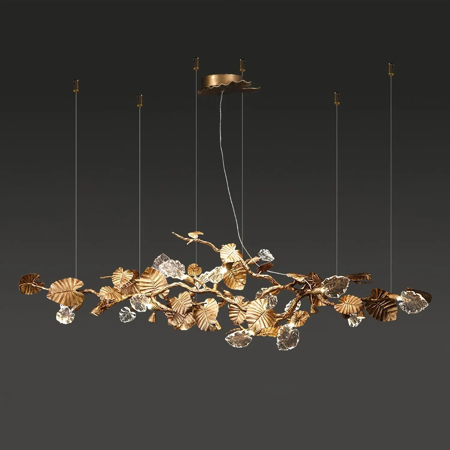TLL Gold Leaf Chandelier