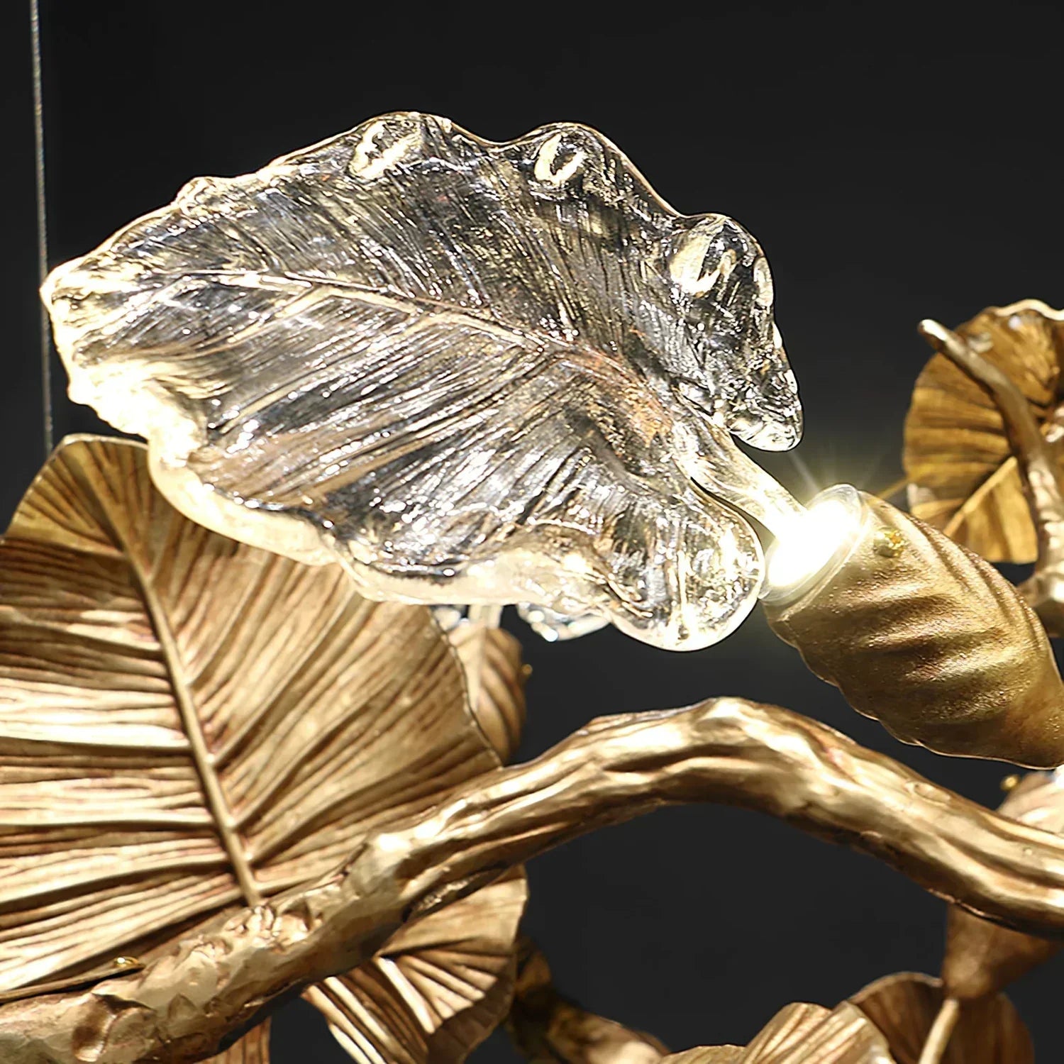 TLL Gold Leaf Chandelier