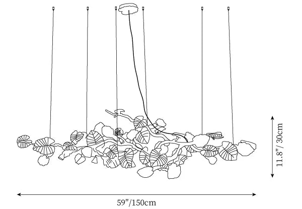 TLL Gold Leaf Chandelier