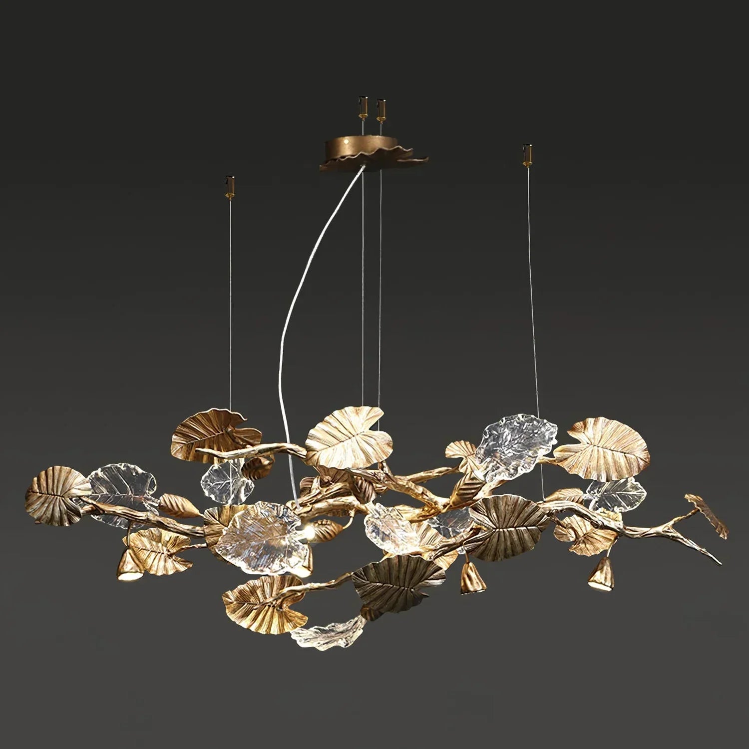 TLL Gold Leaf Chandelier