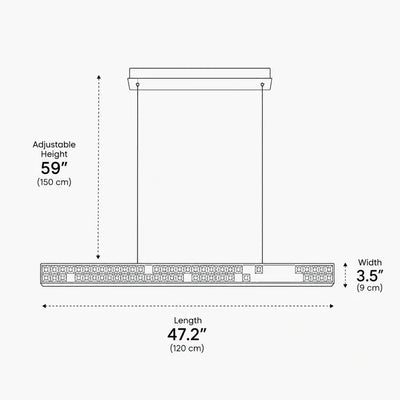 Aura K9 Crystal Linear Chandelier