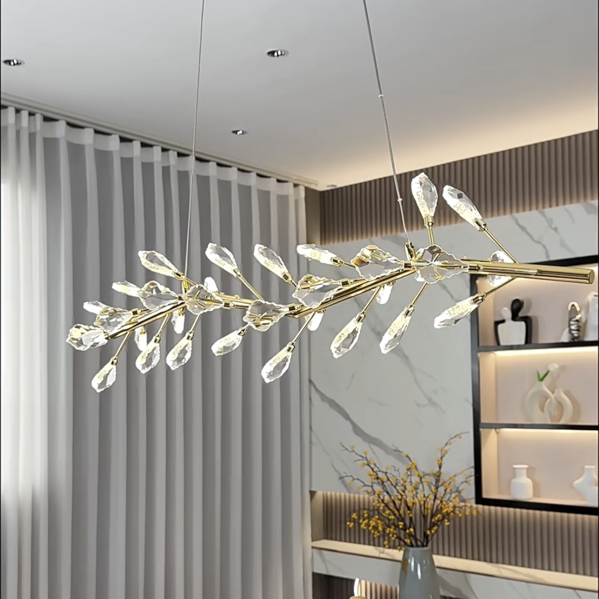 sleek-modern-branch-crystal-leaves-linear-chandelier