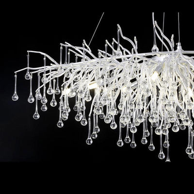 TLL Aqua Modern Tree Branch Crystal Chandelier 47.5" L