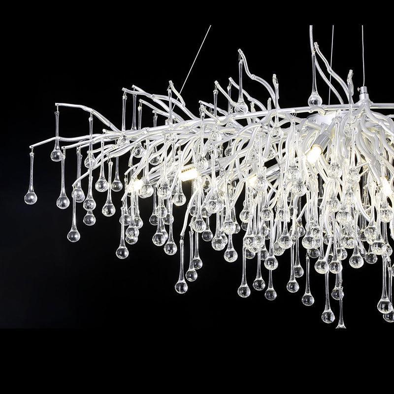TLL Aqua Modern Tree Branch Crystal Chandelier 47.5" L