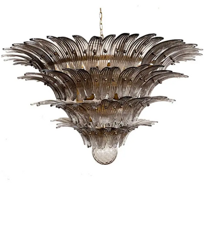 Murano Chandelier – Palmette– Smoked