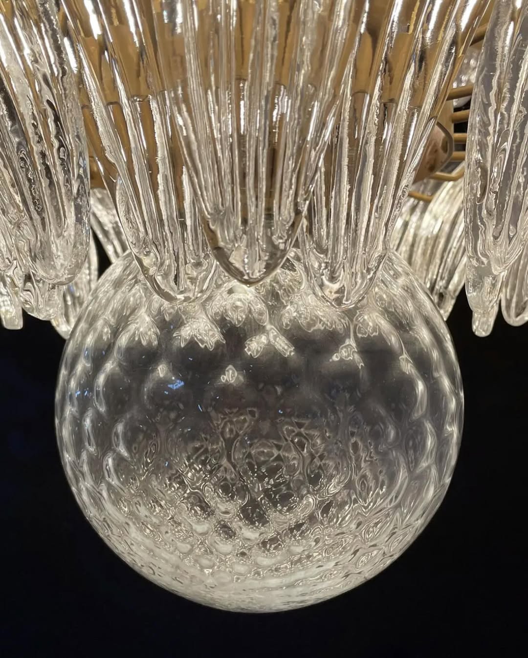 Murano Chandelier – Palmette– Smoked
