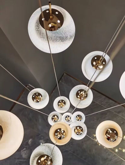 Nordic Planet Creative Long Ball Pendant Chandelier Staircase Foyer - Yovalighting