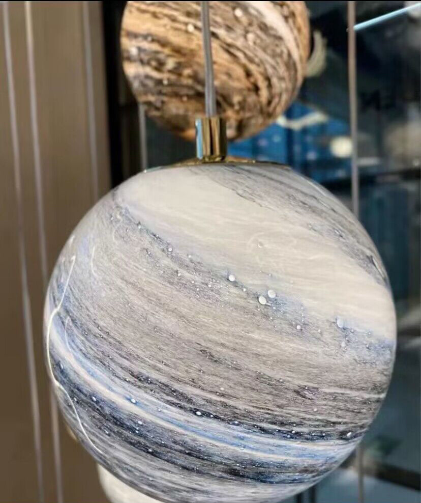 Nordic Planet Creative Long Ball Pendant Chandelier Staircase Foyer - Yovalighting