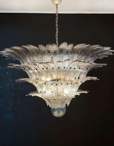 Murano Chandelier – Palmette– Smoked