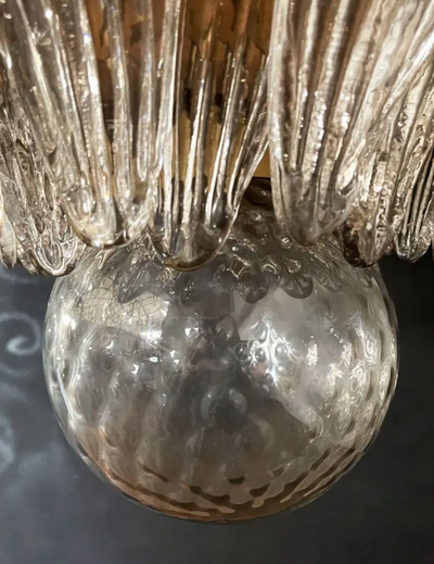 Murano Chandelier – Palmette– Smoked
