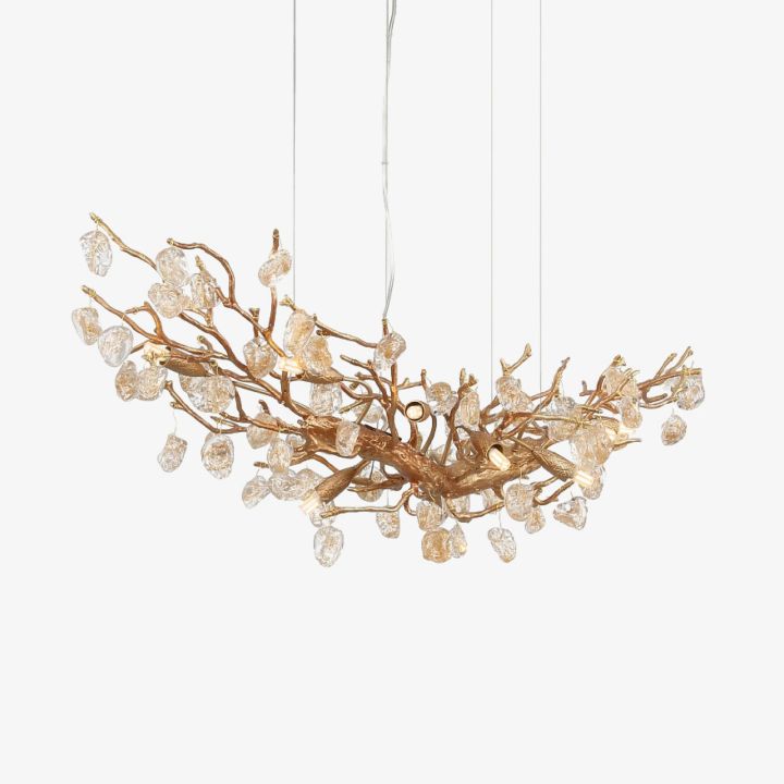 Luxurious Crystal Brass Dining Room Chandelier