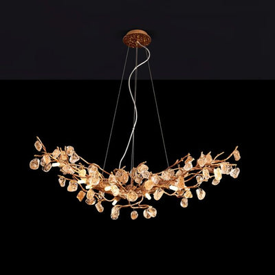 Luxurious Crystal Brass Dining Room Chandelier
