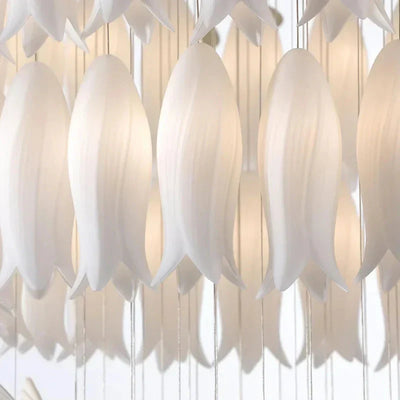 Ceramic Tulip Cascade Staircase Chandelier
