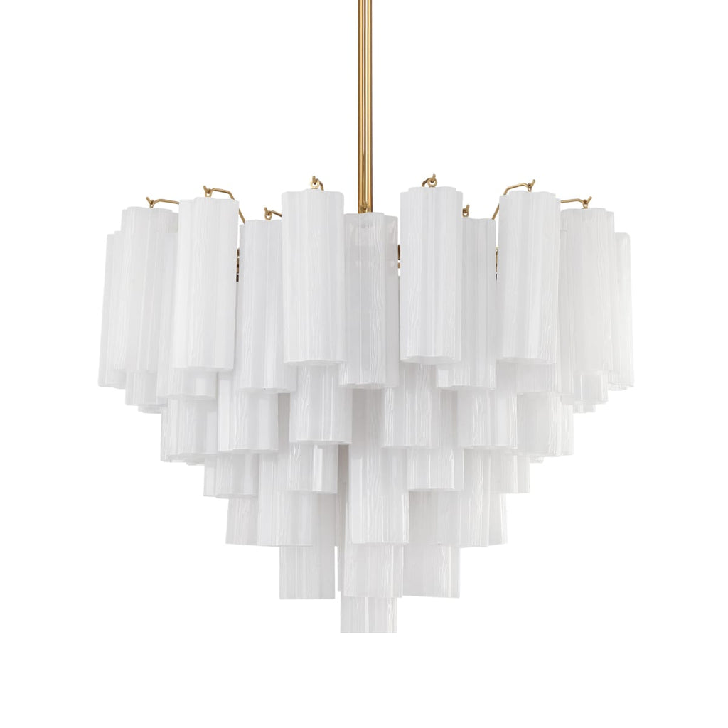 Addis 12 Light 27" Waterfall Chandelier Aged Brass - Cyran Lamps