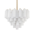 Addis 12 Light 27" Waterfall Chandelier Aged Brass - Cyran Lamps