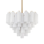 Addis 12 Light 27" Waterfall Chandelier Aged Brass - Cyran Lamps