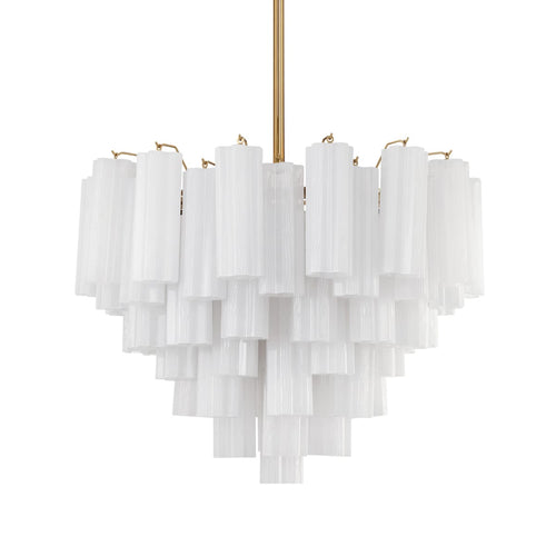 Addis 12 Light 27" Waterfall Chandelier Aged Brass - Cyran Lamps