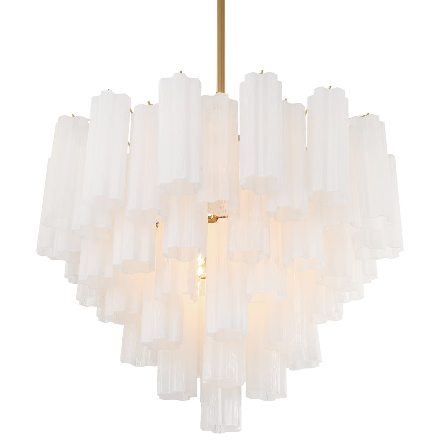 Addis 12 Light 27" Waterfall Chandelier Aged Brass - Cyran Lamps