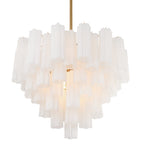 Addis 12 Light 27" Waterfall Chandelier Aged Brass - Cyran Lamps