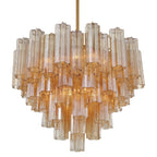 Addis 12 Light 27in Waterfall Chandelier Amber Glass - Cyran Lamps