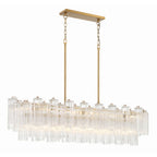 Addis 14 Light 52" Crystal Linear Chandelier - Cyran Lamps