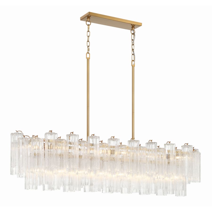 Addis 14 Light 52" Crystal Linear Chandelier - Cyran Lamps
