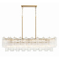 Addis 14 Light 52" Crystal Linear Chandelier - Cyran Lamps