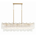 Addis 14 Light 52" Crystal Linear Chandelier - Cyran Lamps