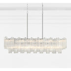 Addis 14 Light 52" Crystal Linear Chandelier - Cyran Lamps