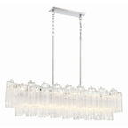 Addis 14 Light 52" Crystal Linear Chandelier - Cyran Lamps