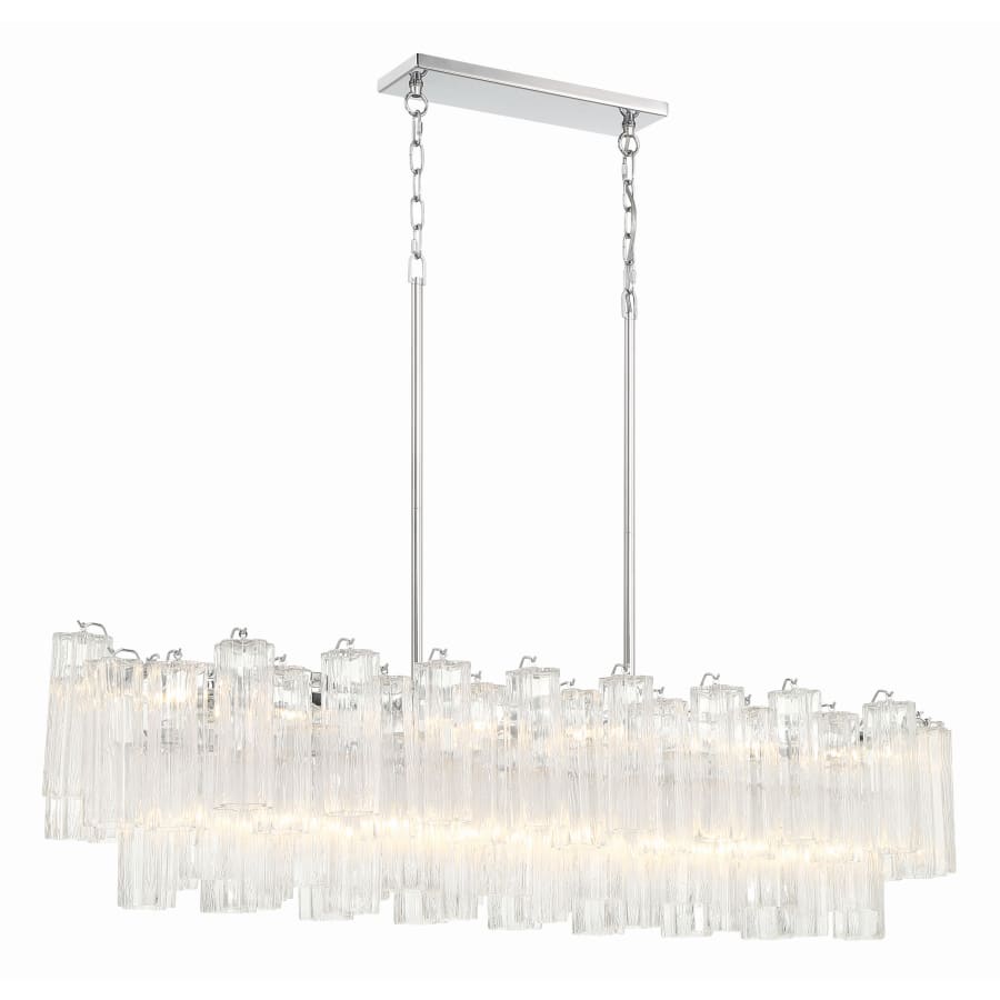 Addis 14 Light 52" Crystal Linear Chandelier - Cyran Lamps