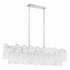 Addis 14 Light 52" Crystal Linear Chandelier - Cyran Lamps