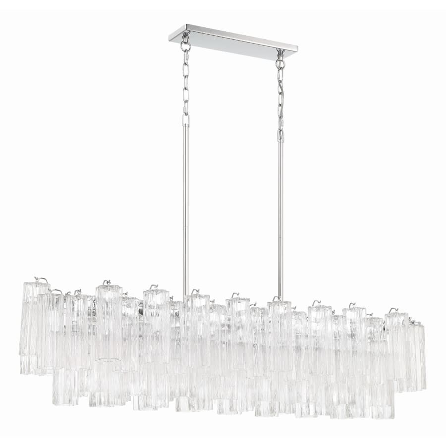 Addis 14 Light 52" Crystal Linear Chandelier - Cyran Lamps