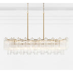 Addis 14 Light 52" Crystal Linear Chandelier - Cyran Lamps