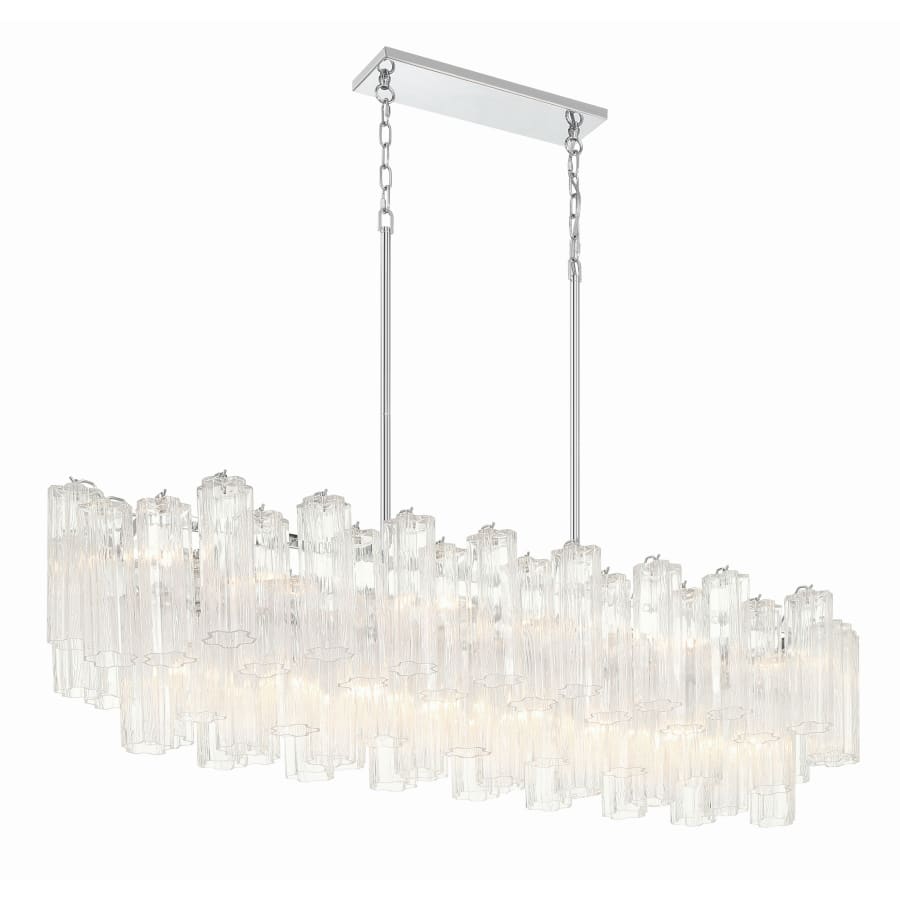 Addis 14 Light 52" Crystal Linear Chandelier - Cyran Lamps