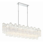 Addis 14 Light 52" Crystal Linear Chandelier - Cyran Lamps
