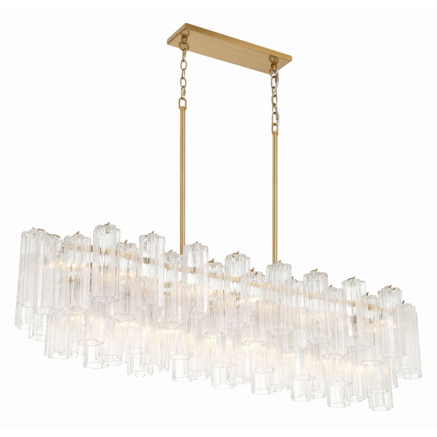 Addis 14 Light 52" Crystal Linear Chandelier - Cyran Lamps
