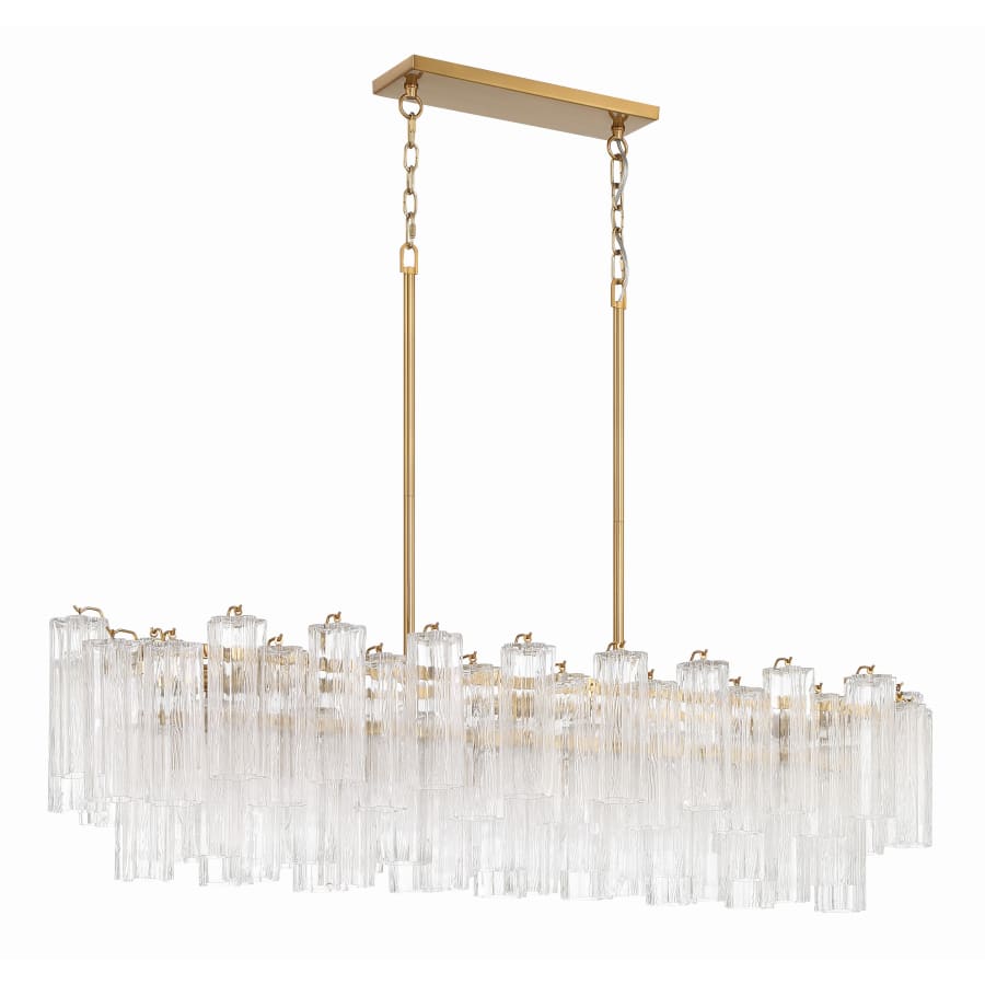 Addis 14 Light 52" Crystal Linear Chandelier - Cyran Lamps