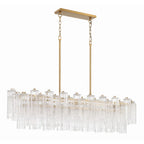 Addis 14 Light 52" Crystal Linear Chandelier - Cyran Lamps