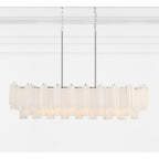 Addis 14 Light 52in Crystal Linear Chandelier Aged Brass - Cyran Lamps