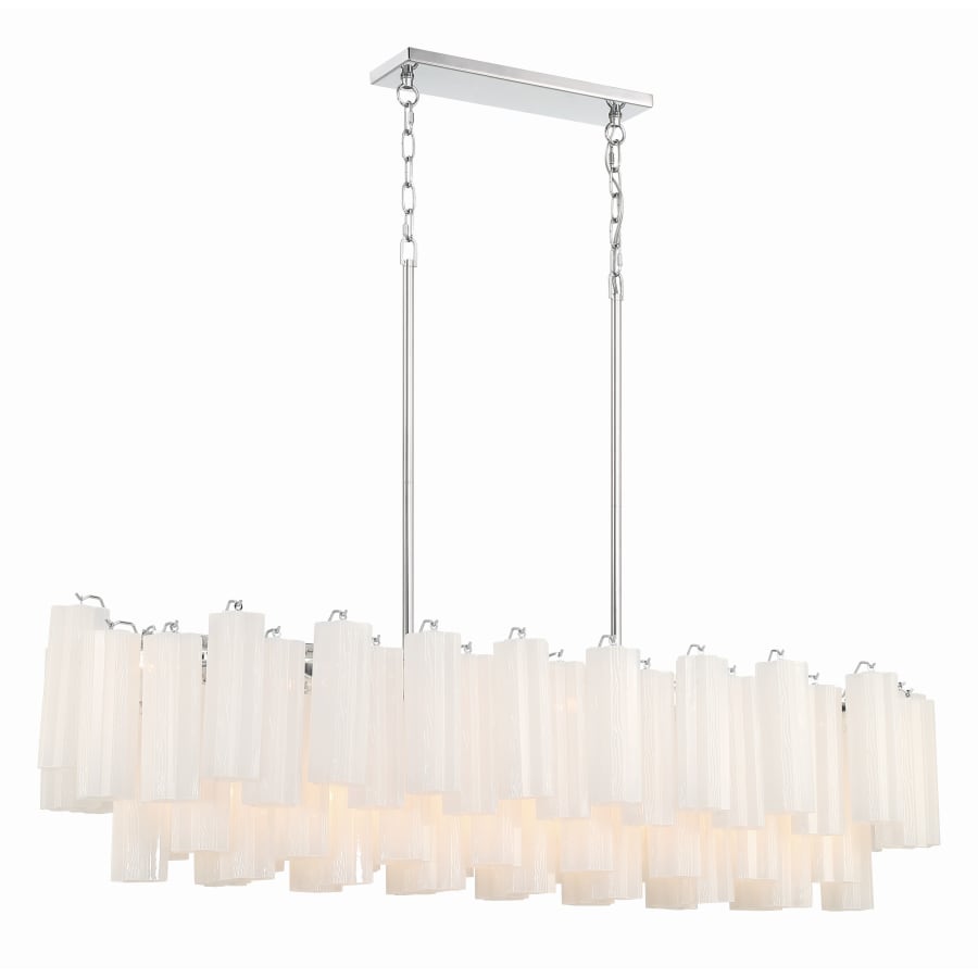 Addis 14 Light 52in Crystal Linear Chandelier Aged Brass - Cyran Lamps