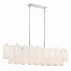 Addis 14 Light 52in Crystal Linear Chandelier Aged Brass - Cyran Lamps