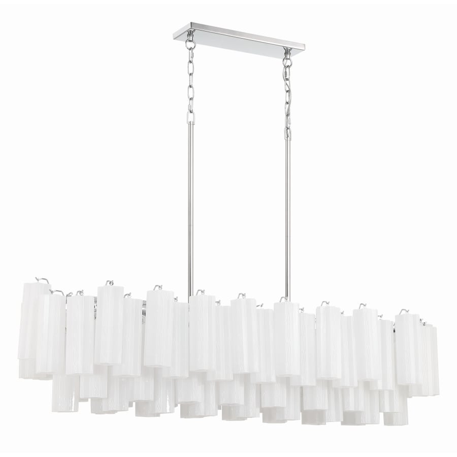 Addis 14 Light 52in Crystal Linear Chandelier Aged Brass - Cyran Lamps