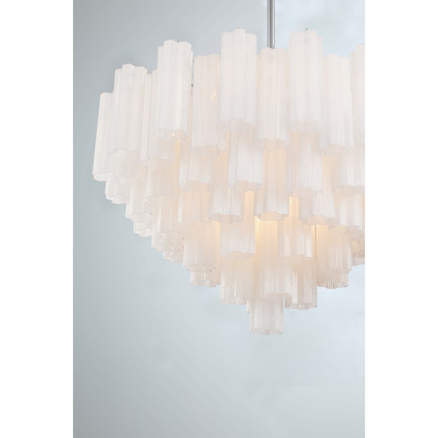 Addis 16 - Light 32" Waterfall Chandelier Aged Brass - Cyran Lamps
